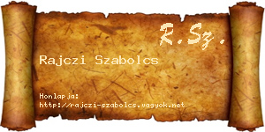 Rajczi Szabolcs névjegykártya