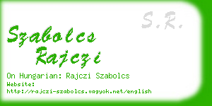 szabolcs rajczi business card